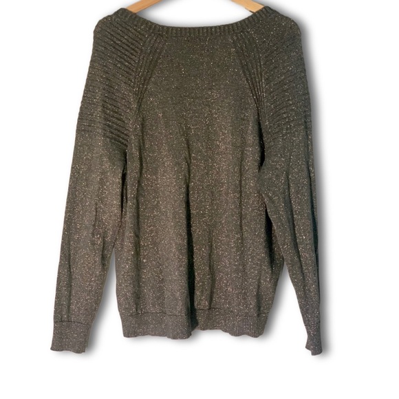 DKNY Knit Gray/Silver Detailed Sweater - Picture 2 of 4